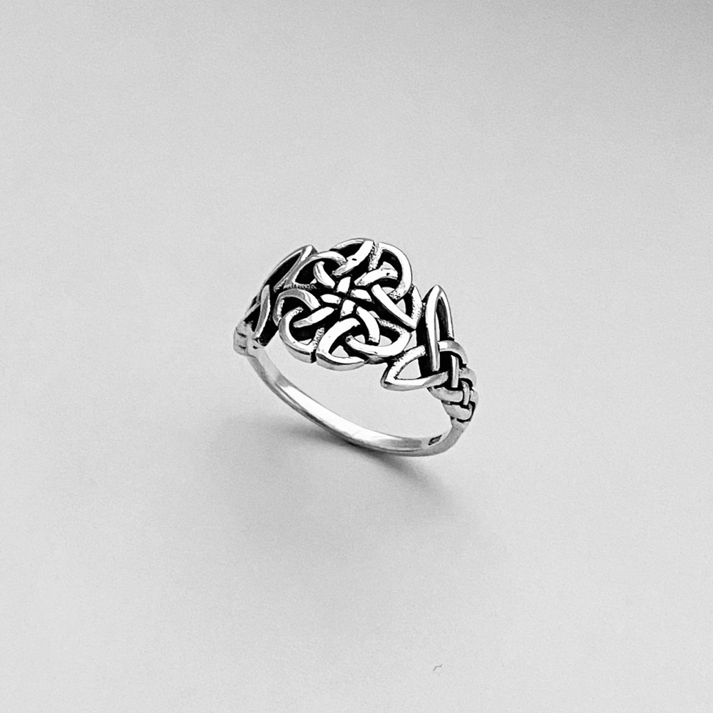 Sterling Silver Trinity Weave Celtic Ring, Trique… - image 5
